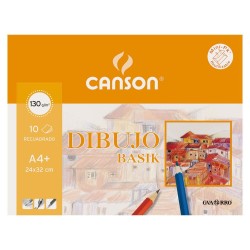 Block de dibujo Canson Basik Guarro microperforado taladrado