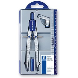 Staedtler NORIS CLUB 550 01, compás escolar de precisión con rueda de ajuste